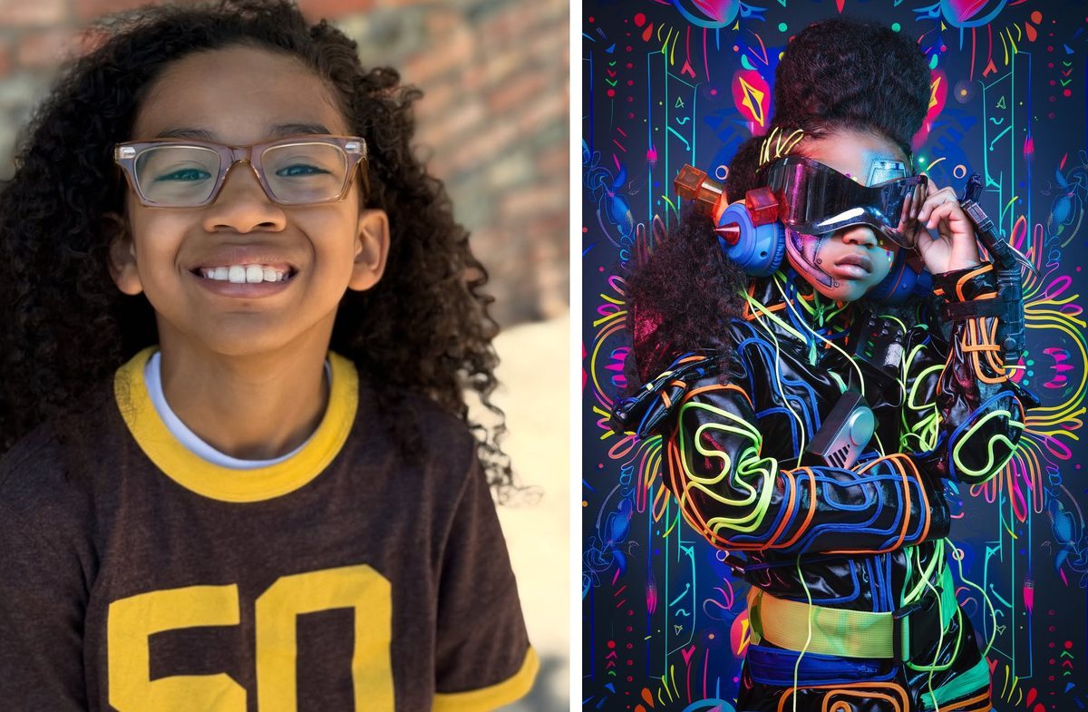Before and after portrait