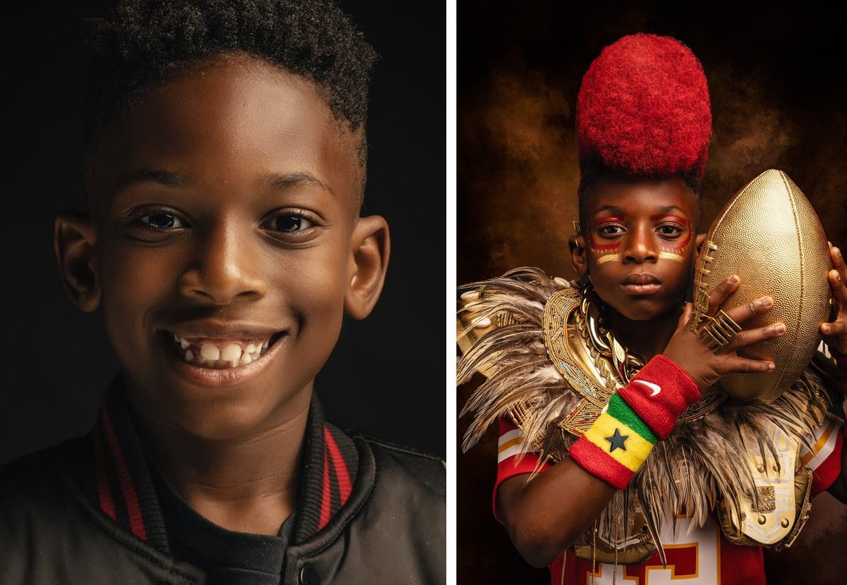 Before and after portrait