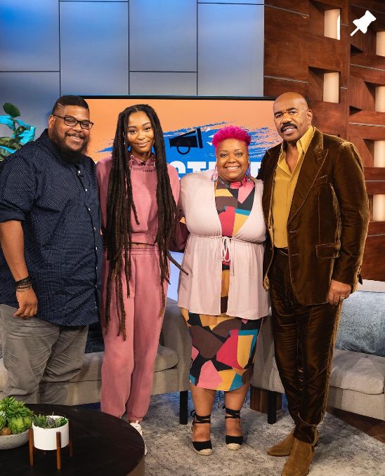Kahran and Regis on the Steve Harvey show