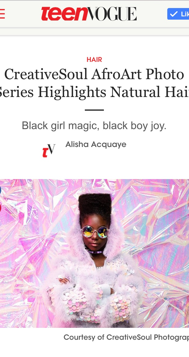 Teen Vogue: CreativeSoul AfroArt Photo Series Highlights Natural Hair