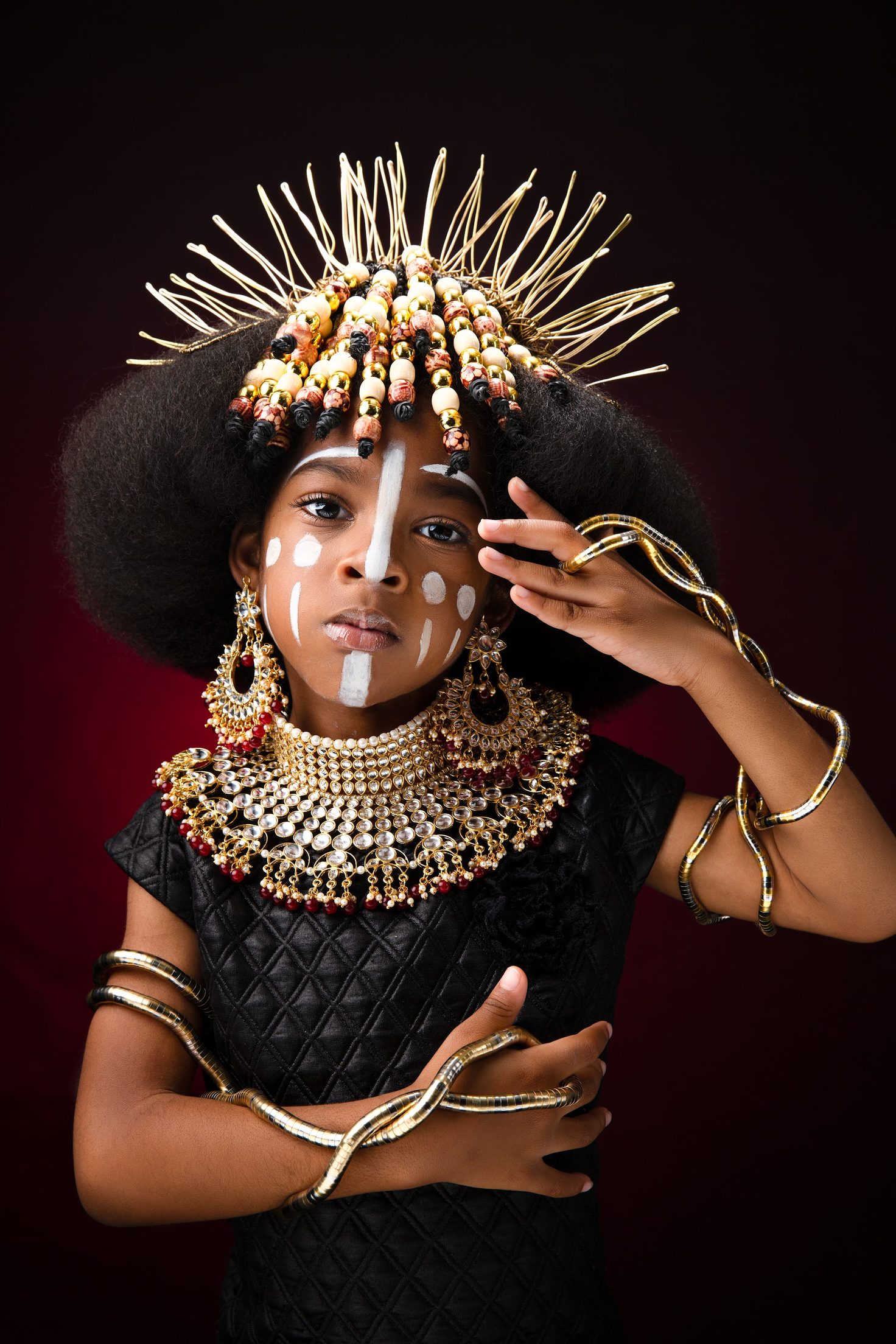 Afrocentric portrait theme portrait, DMV session