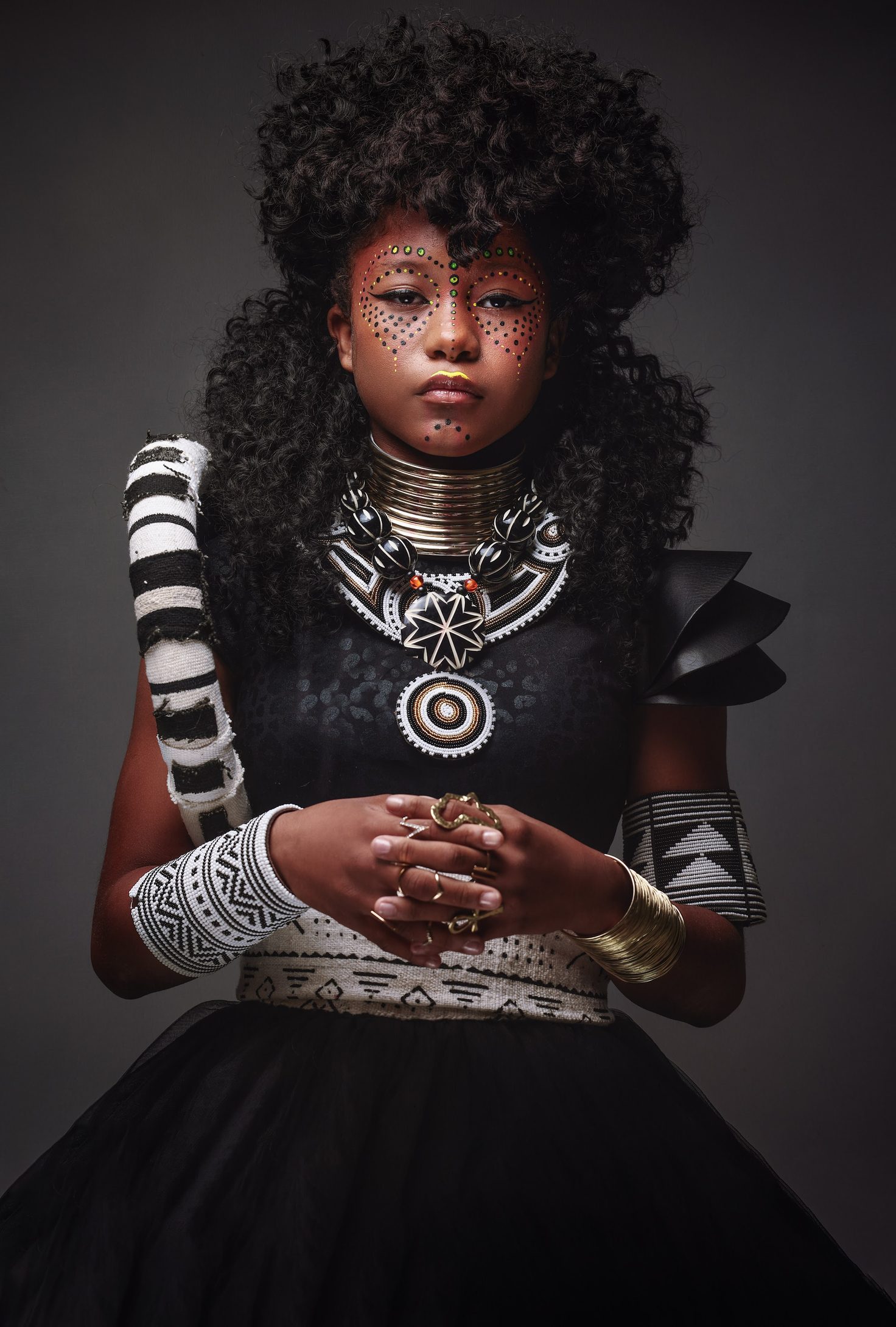 Afrocentric portrait theme portrait, Studio session