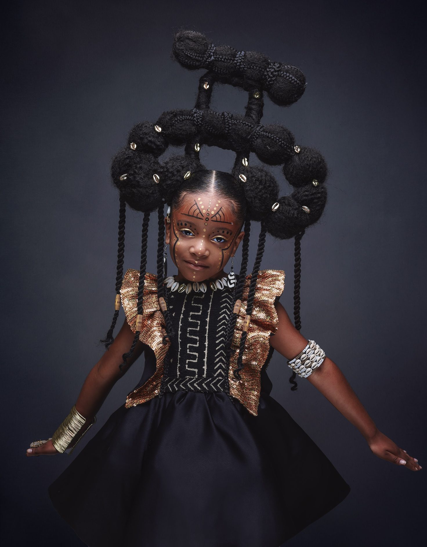 Afrocentric portrait theme portrait, Studio session