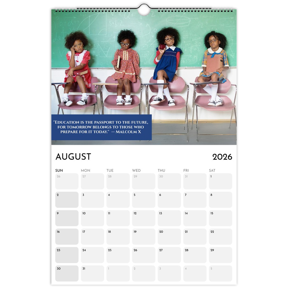 August page of the 2026 CreativeSoul wall calendar