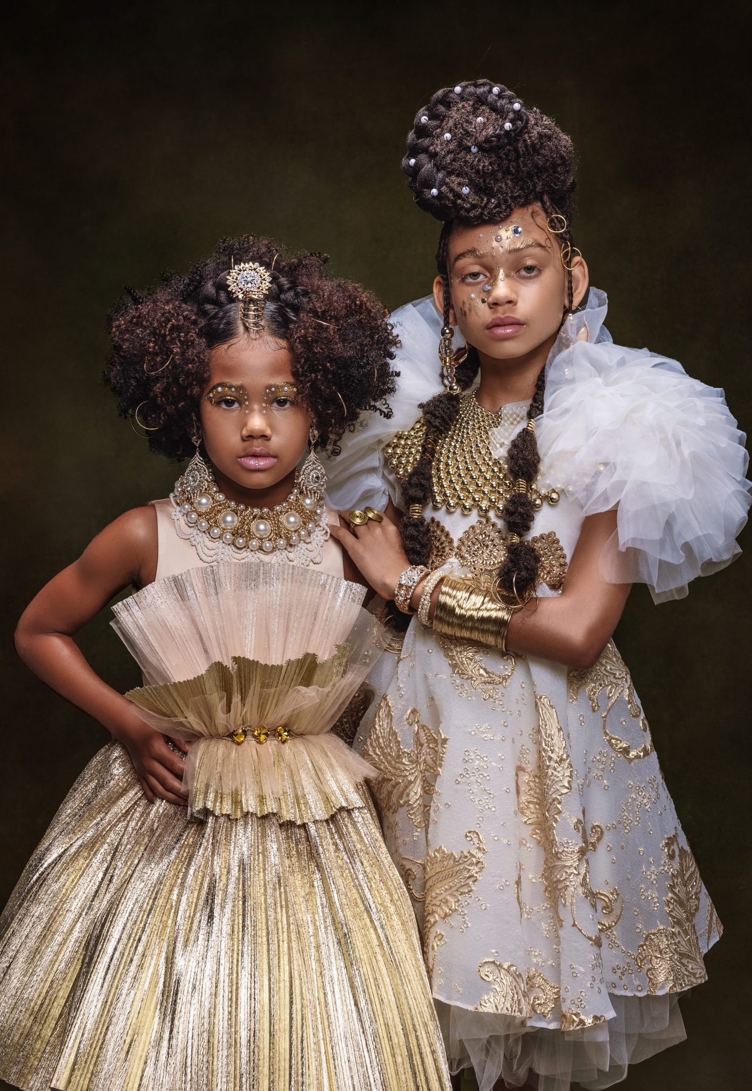 Black siblings styled portrait by CreativeSoul Photography, Atlanta