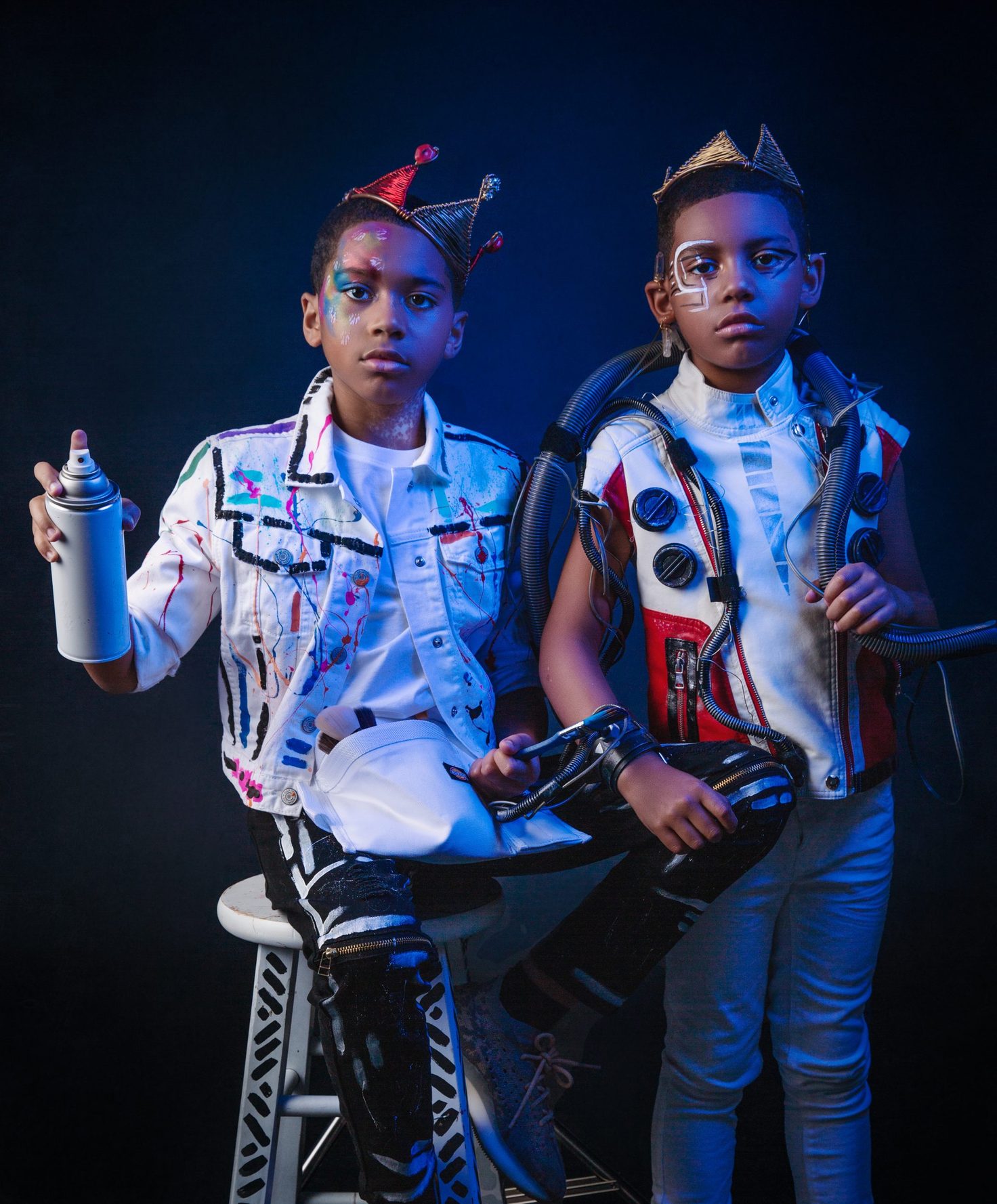 Black siblings styled portrait by CreativeSoul Photography, Atlanta 7