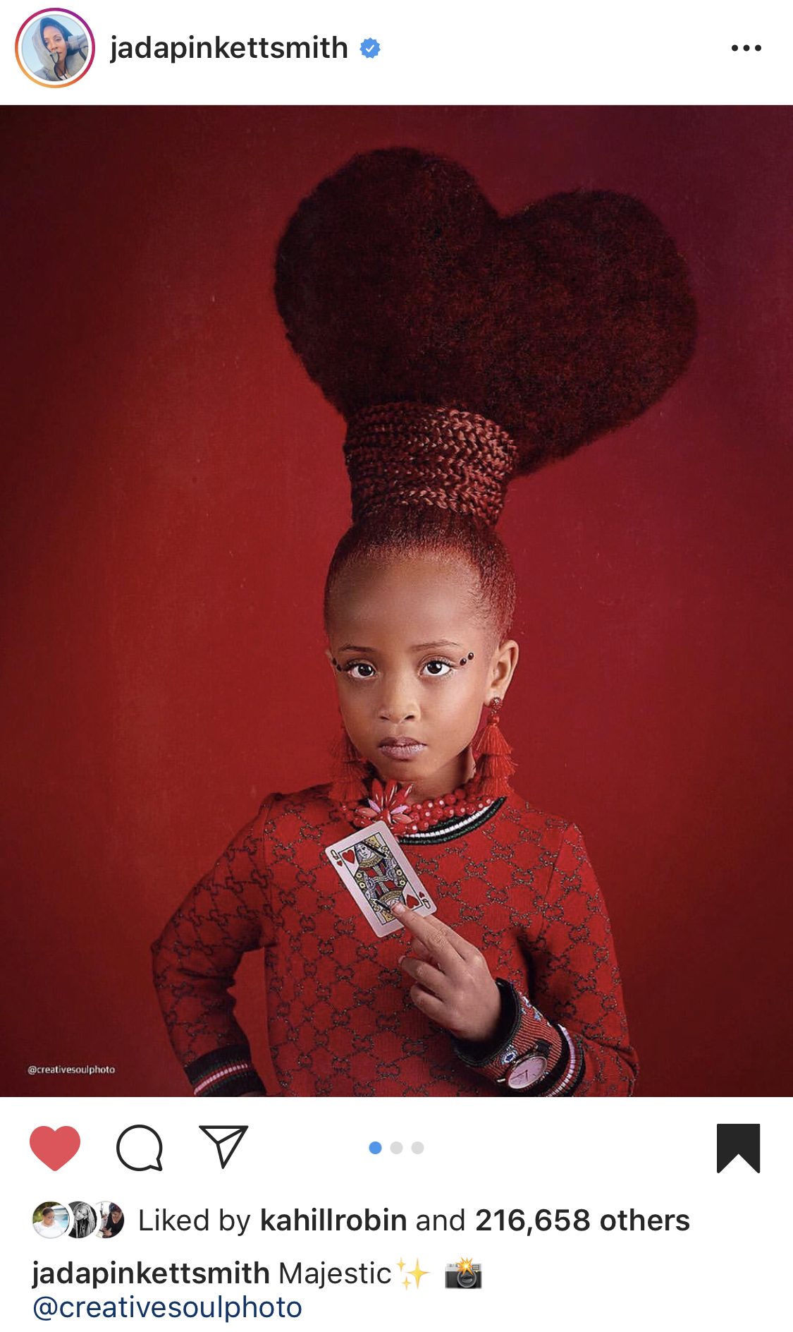 Jada Pinkett Smith sharing CreativeSoul's work