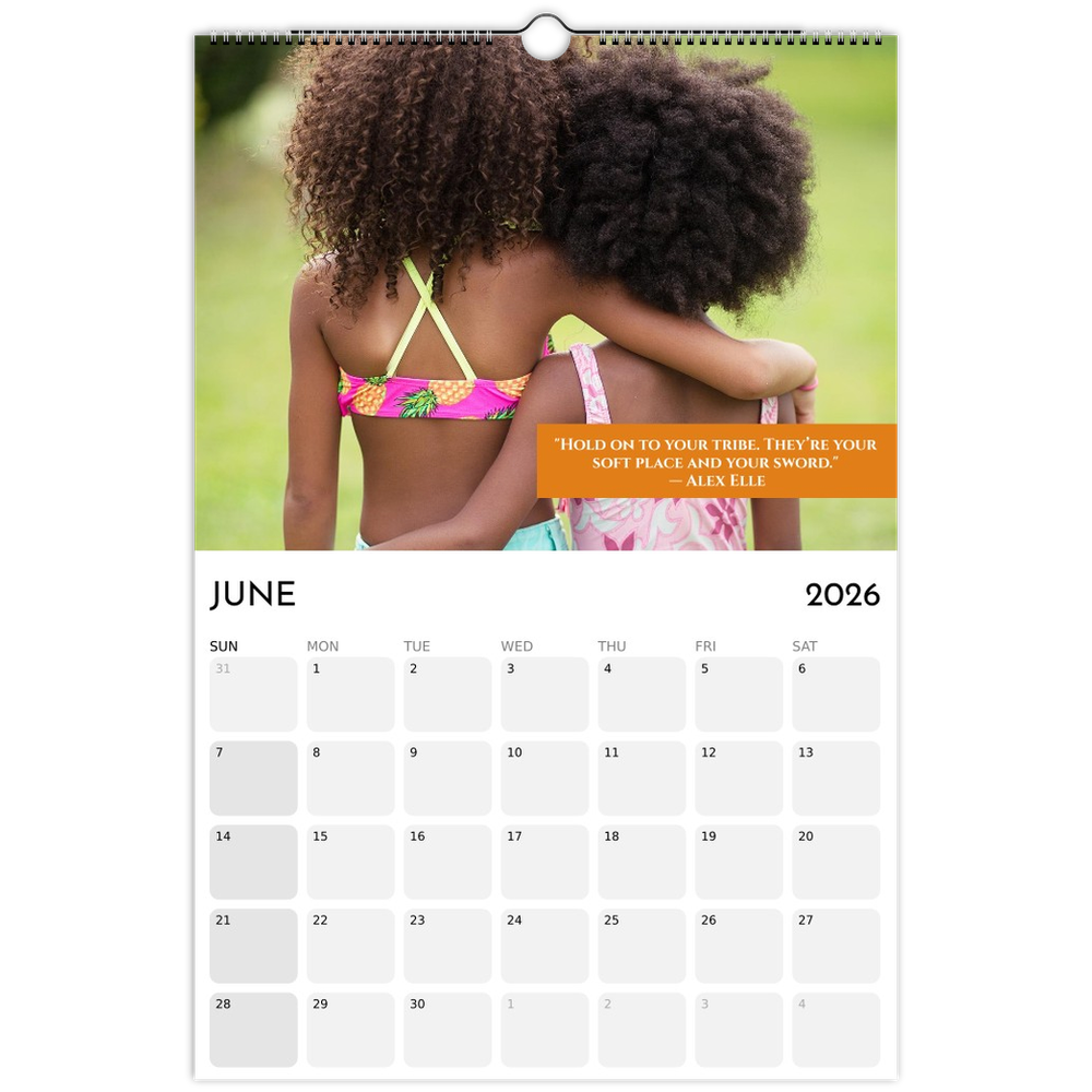 June page of the 2026 CreativeSoul wall calendar