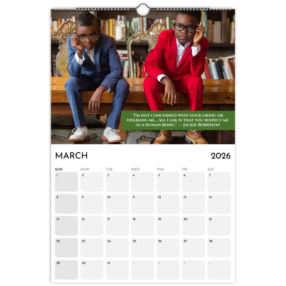 March page of the 2026 CreativeSoul wall calendar