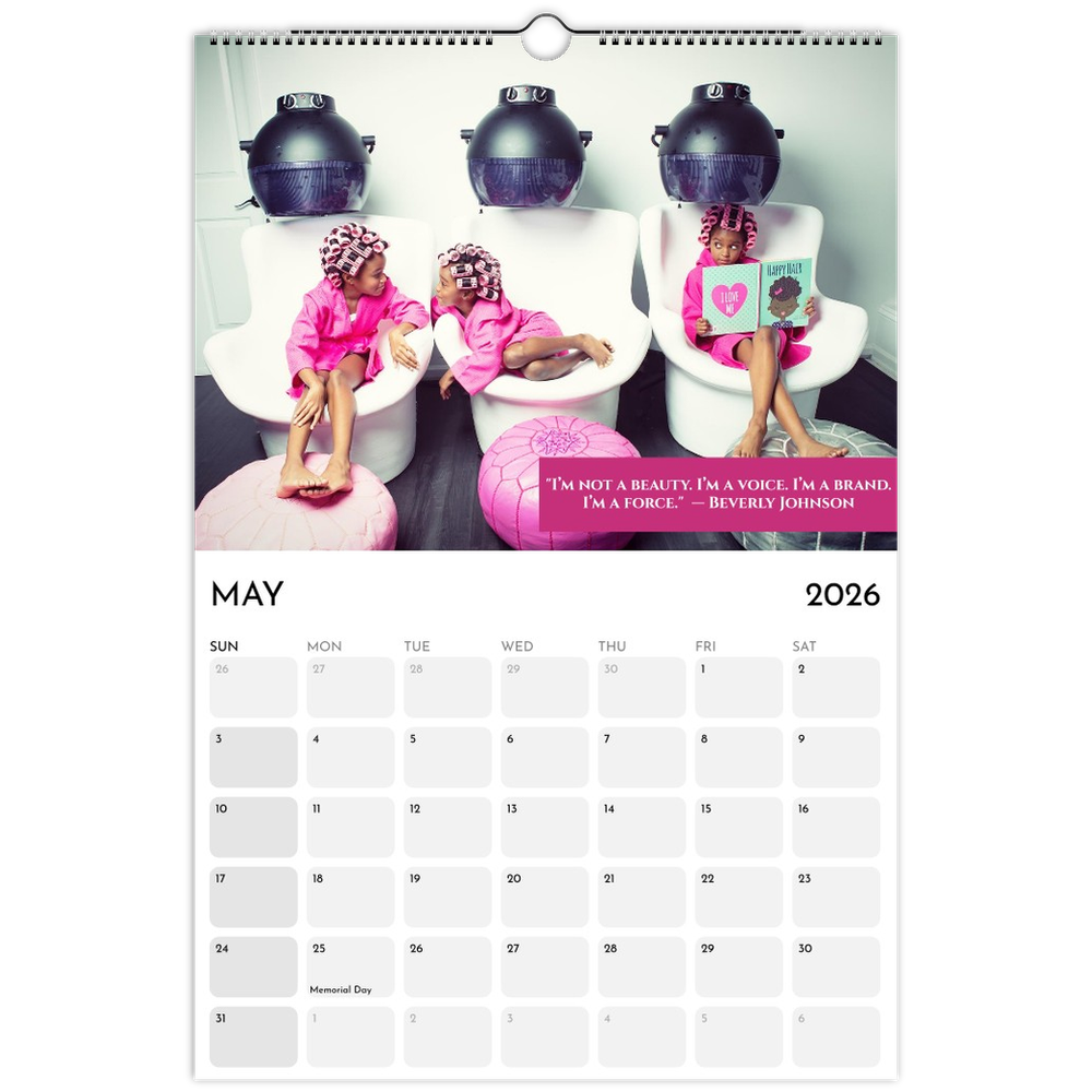 May page of the 2026 CreativeSoul wall calendar