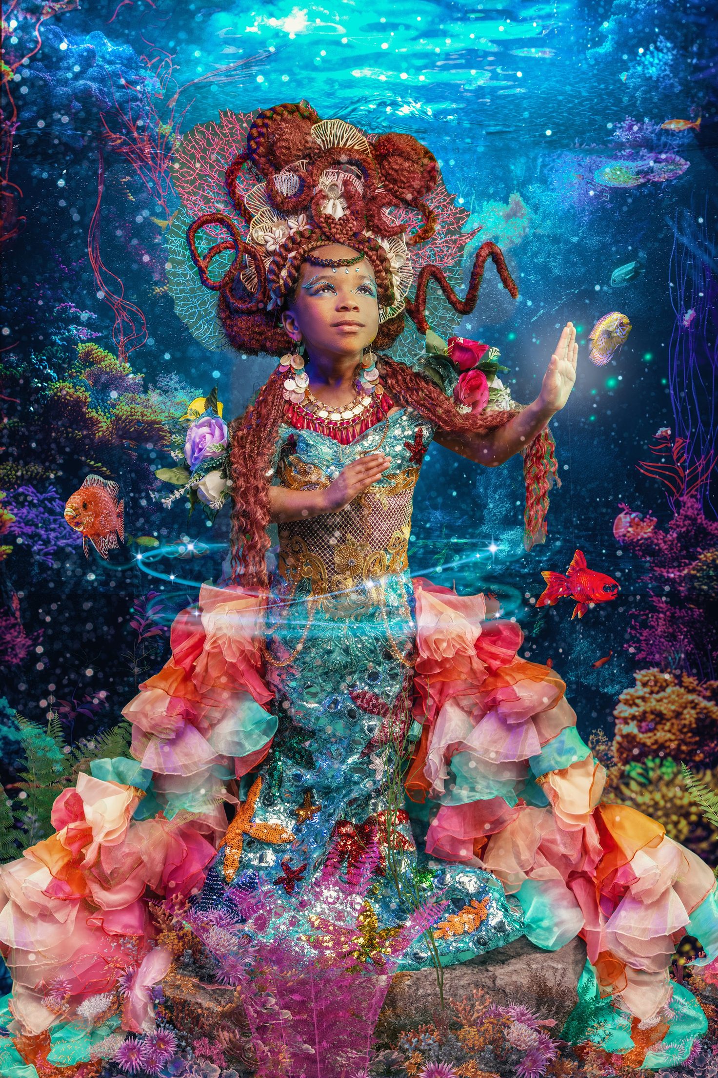 Mermaids & underwater portrait theme portrait session