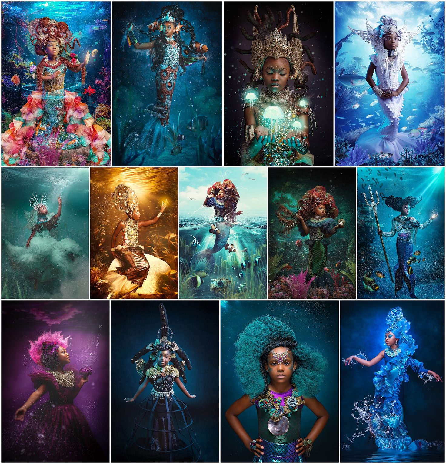 Mermaids & underwater portrait theme portrait, Studio session