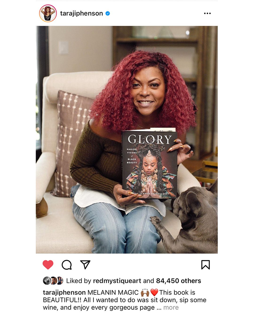 Taraji P. Henson sharing CreativeSoul's work
