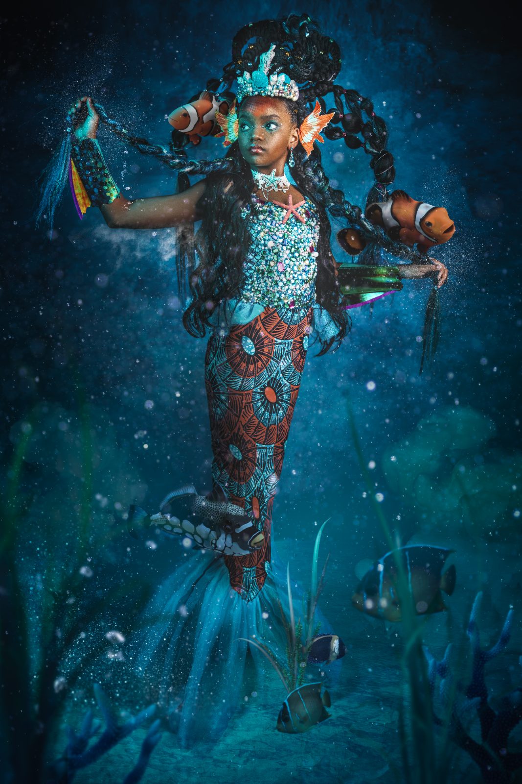 Mermaids & underwater portrait theme portrait session