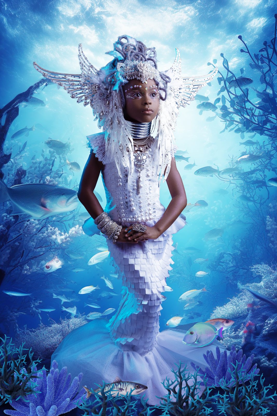 Mermaids & underwater portrait theme portrait, Calendar session
