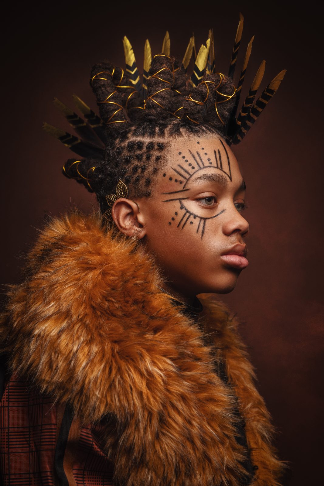 Afrocentric portrait theme portrait, Studio session