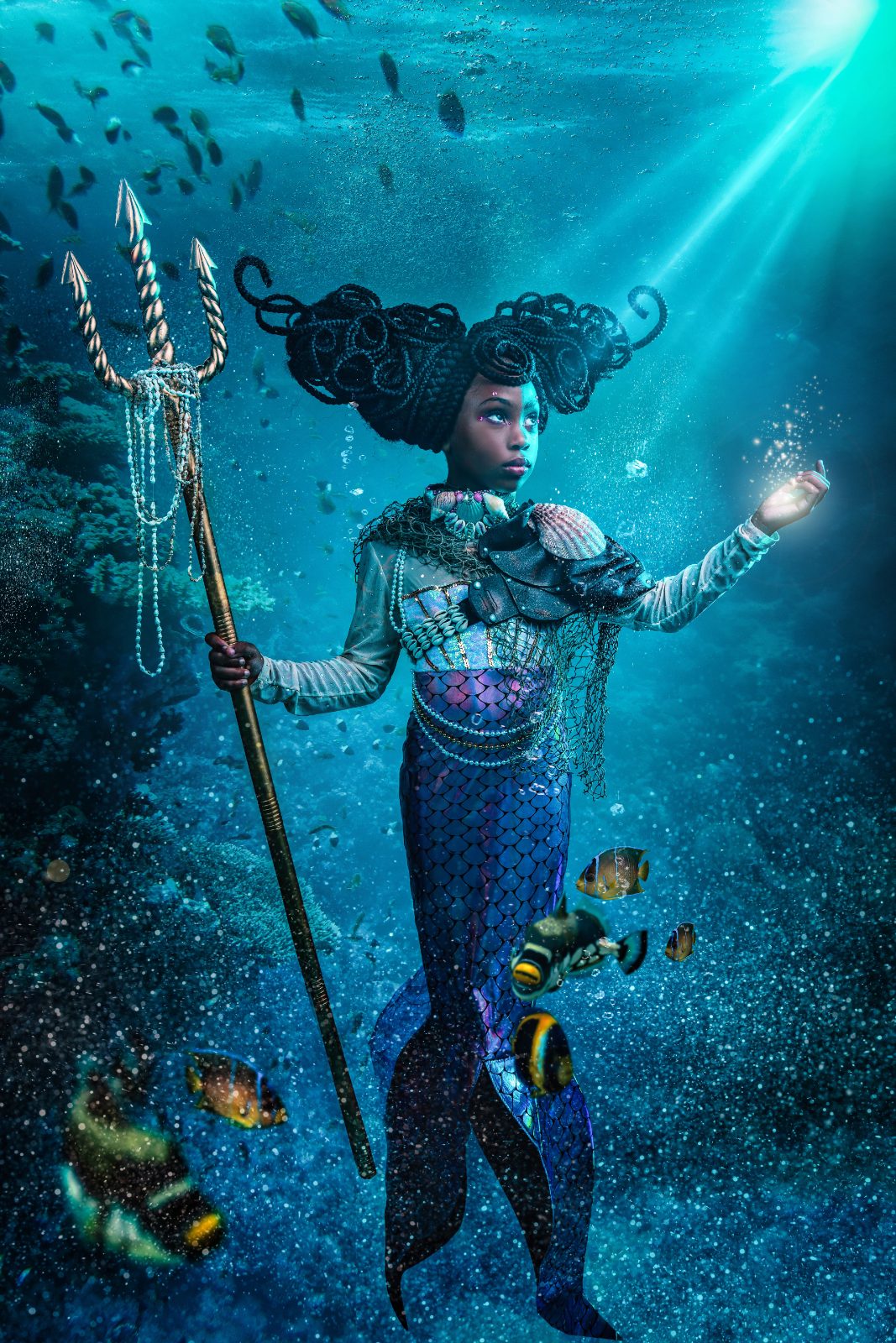 Mermaids & underwater portrait theme portrait, Studio session