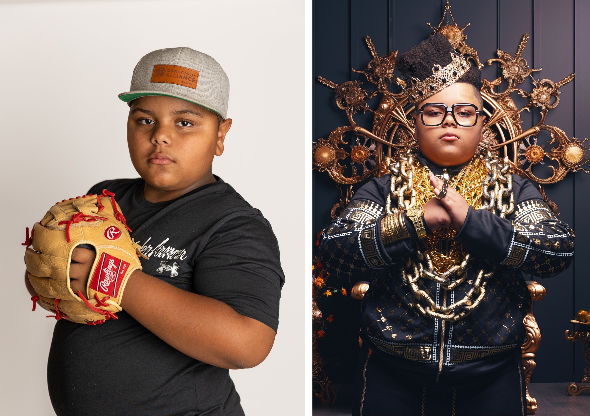 Before and after portrait
