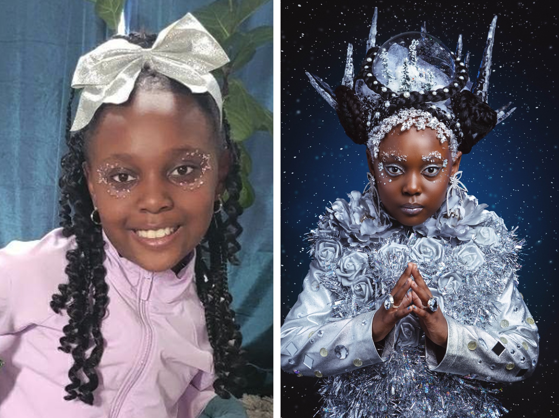 Before and after portrait