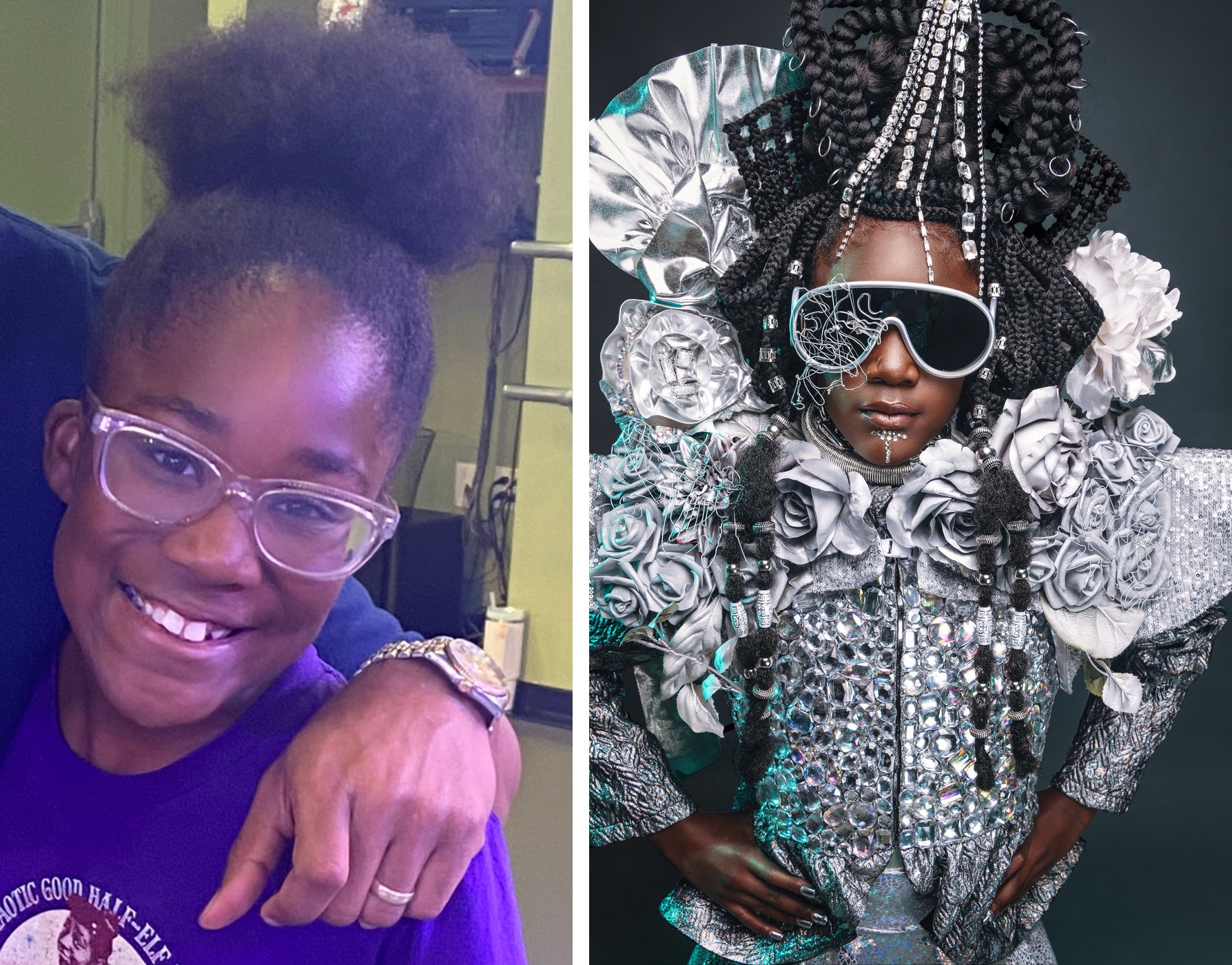 Before and after portrait